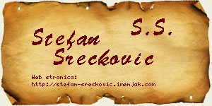 Stefan Srećković vizit kartica